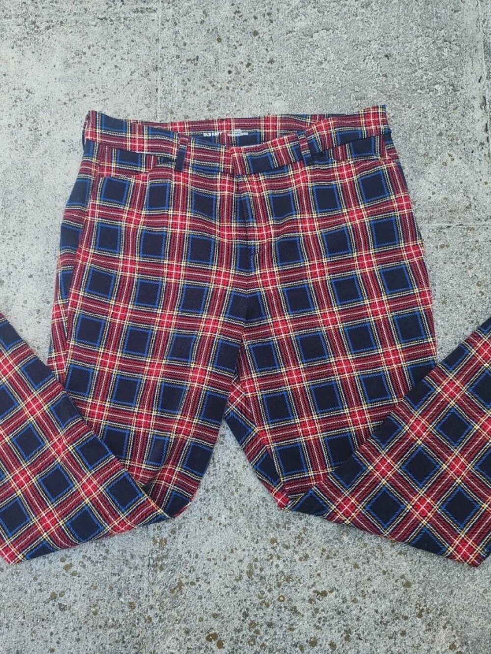 Old Navy Women Pant Pixie High Rise Pant Multi Color Plaid Secret Pocket Size 14
